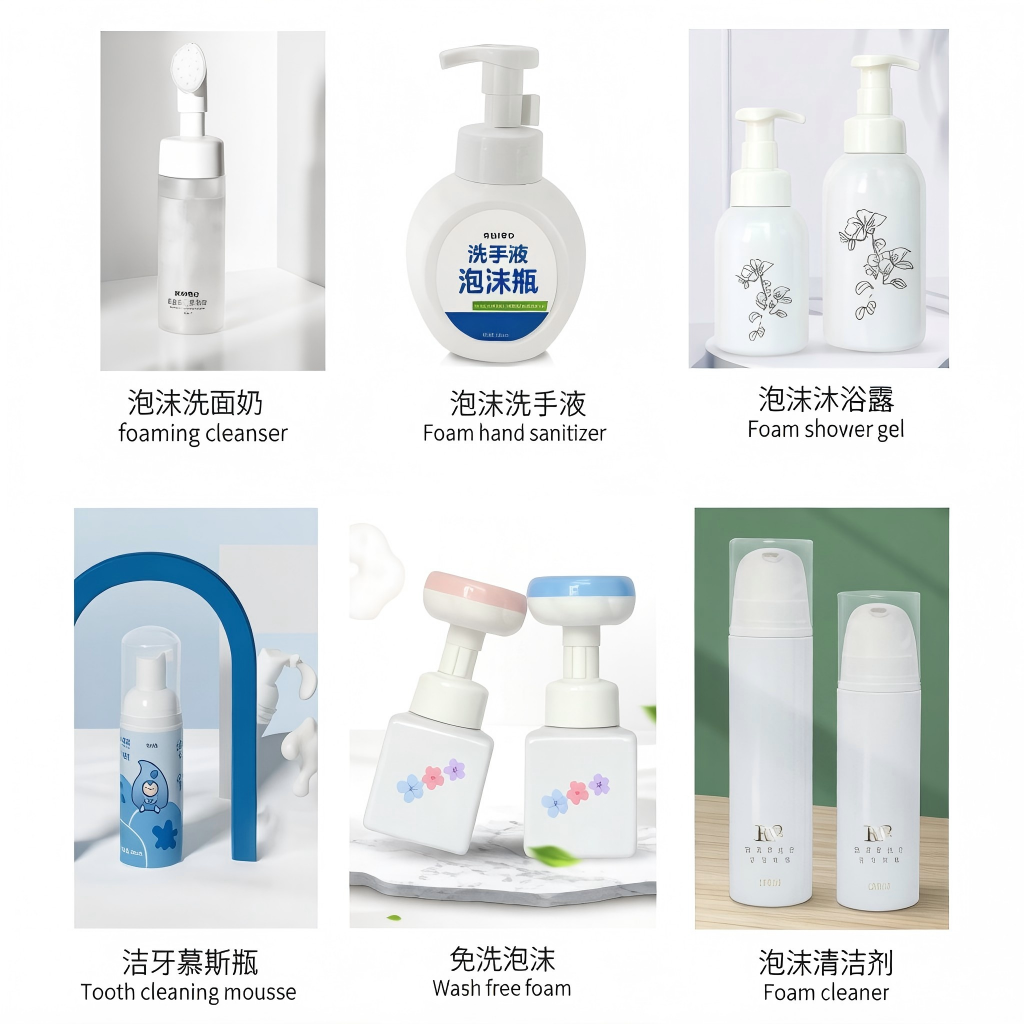 200ml PET Foaming Mousse Pump Bottle | Facial Cleanser & Feminine Care Dispenser