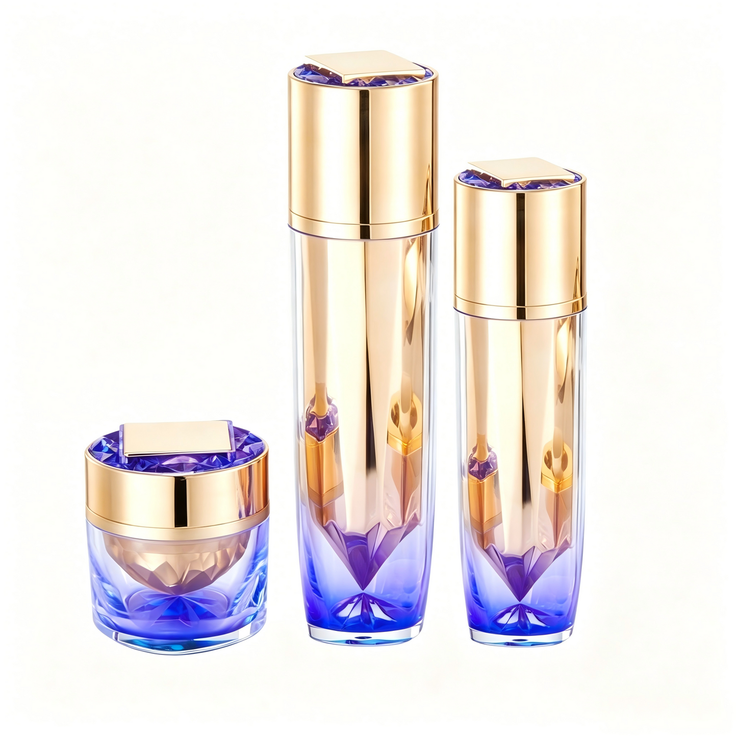 Acrylic Lotion Bottle & Cream Jar Skincare Packaging Set | OEM Cosmetic Packaging