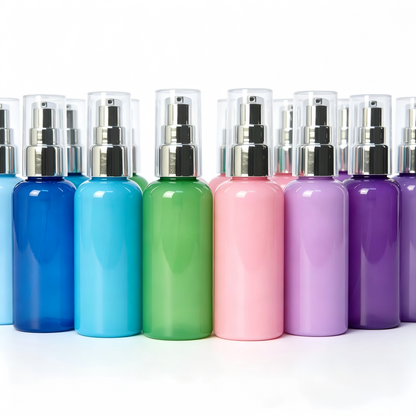 30ml 40ml 50ml Mini Round Shoulder PET Lotion Pump Bottle | Serum Essence Travel Bottle | OEM