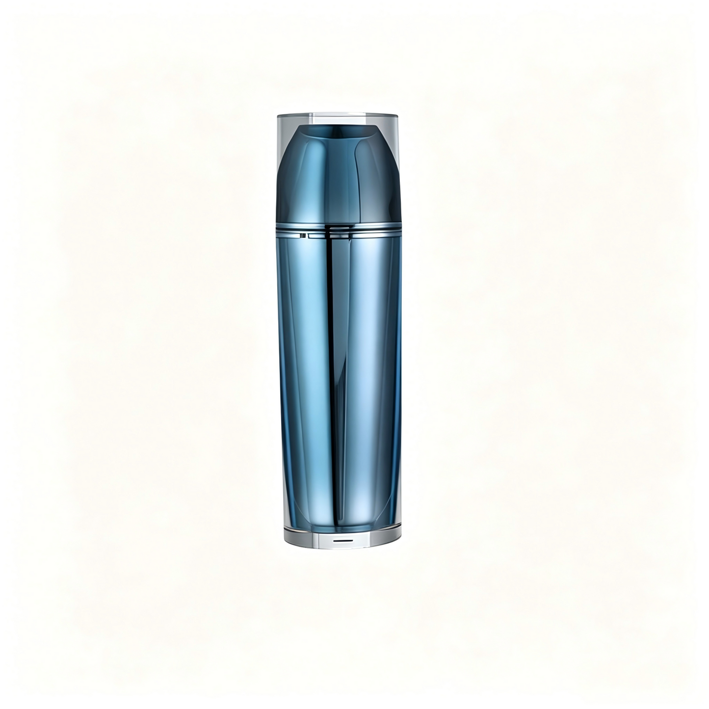 Blue Diamond-Cut Acrylic Skincare Packaging Set | OEM Cosmetic Bottles & Jars
