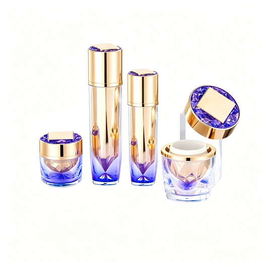 Acrylic Lotion Bottle & Cream Jar Skincare Packaging Set | OEM Cosmetic Packaging