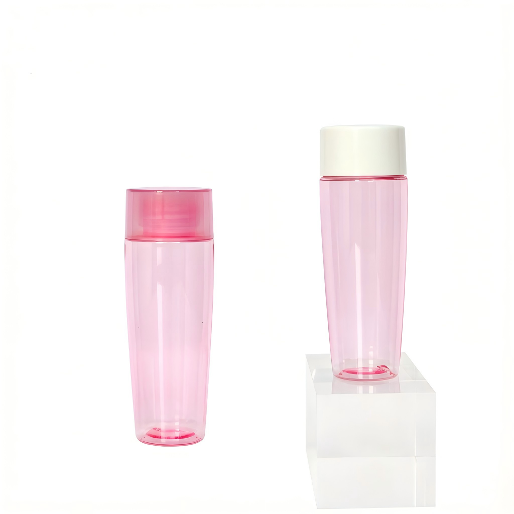 60ml Pink Oval PET Bottle | Travel Refillable Toner & Lotion Dispenser