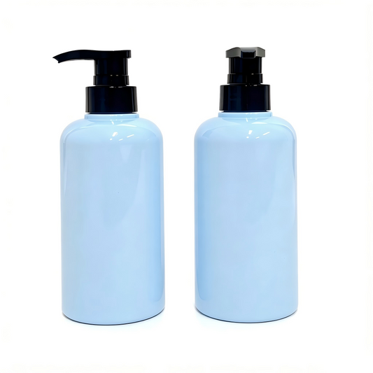400ml Thick-Wall Round Shoulder PET Lotion Pump Bottle | Body Wash Shampoo Dispenser | OEM