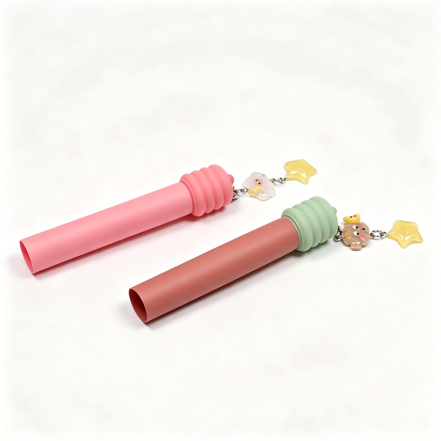 Cute Cartoon Lip Gloss Tube with Charm Cap & Star Pendant – Custom Cosmetic Packaging