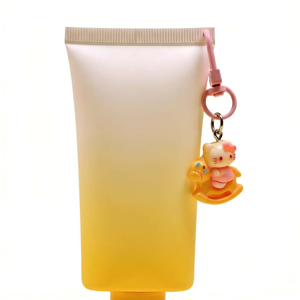 Gradient Hand Cream Tube with Cartoon Keychain Charm – Custom Cosmetic Packaging