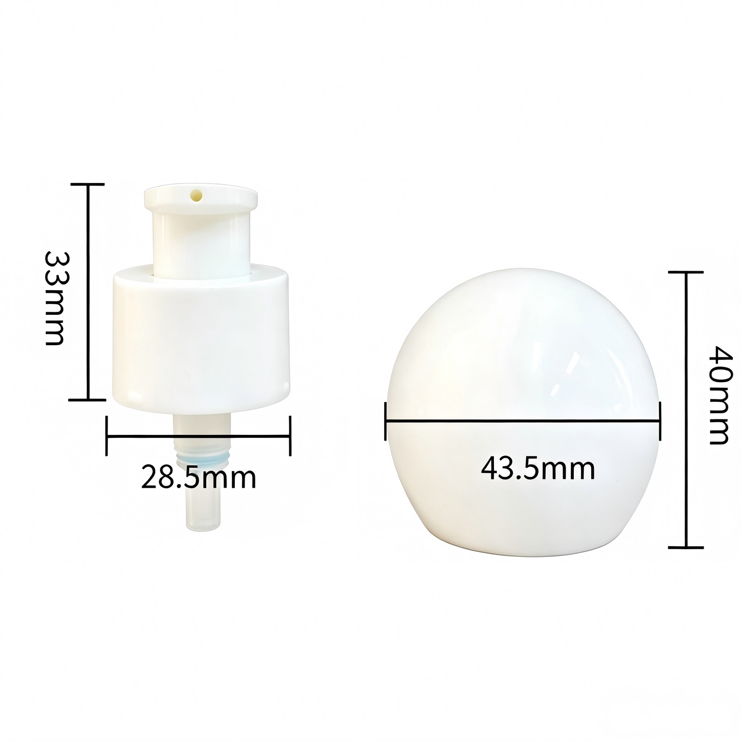 Lotion Pump 24/410 Round Ball | Stone Texture | OEM