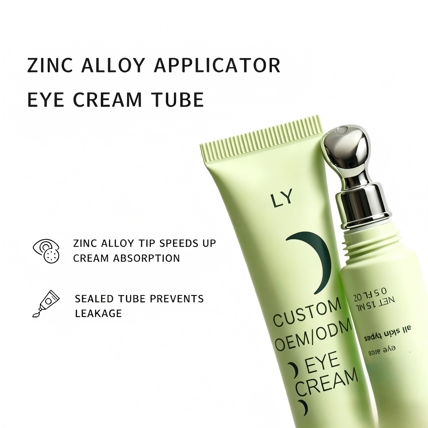 Eye Cream Squeeze Tube with Roller Ball Applicator – Multi-Color