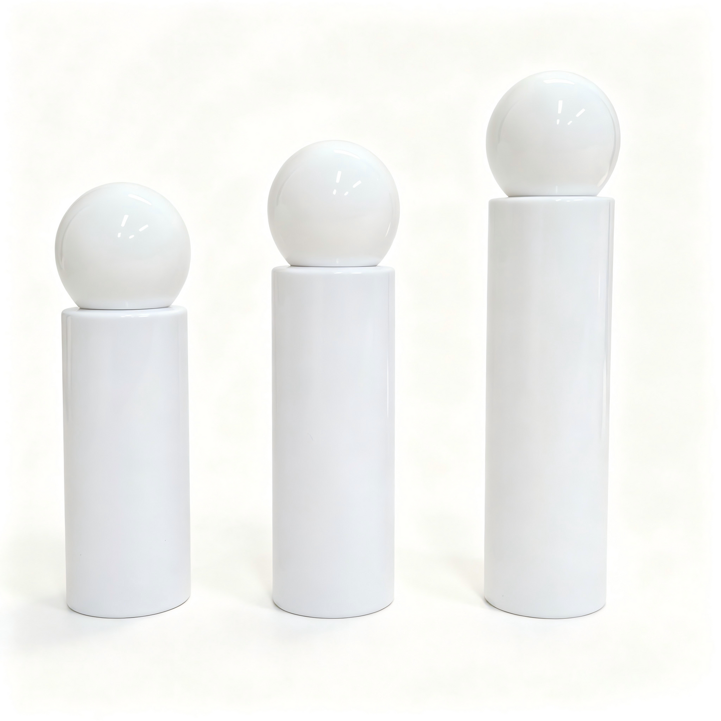 100ml 120ml 150ml Round Ball Cap PET Lotion Pump Bottle | Serum Essence Cosmetic Dispenser | OEM