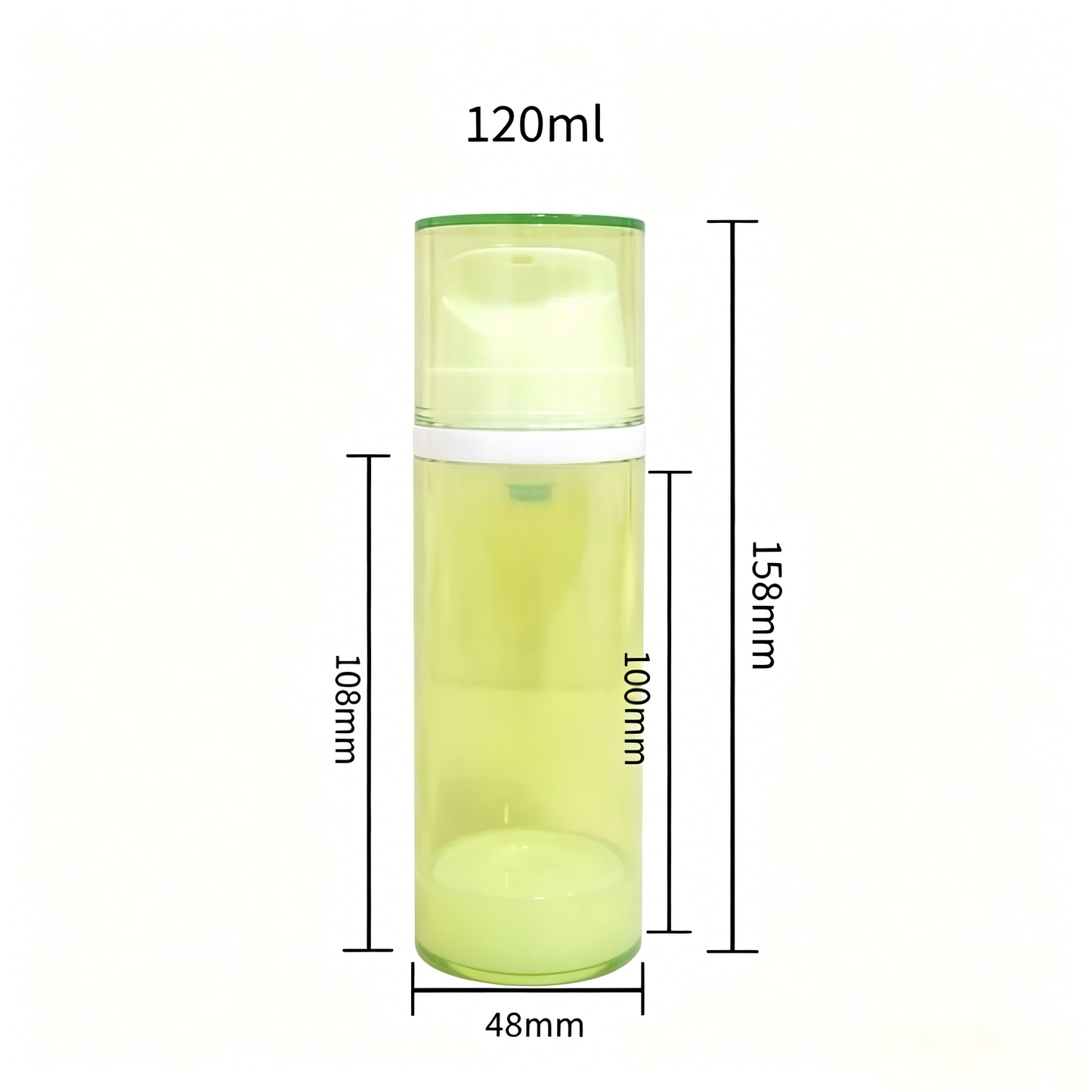 120ml Airless Vacuum Pump Bottle | Serum Lotion Essence Dispenser | OEM
