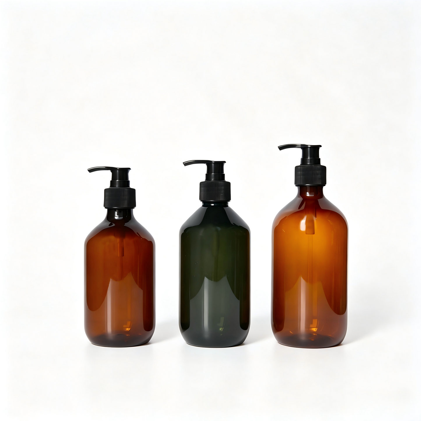 300ml 400ml 500ml Round PET Lotion Pump Bottle | Shampoo Body Wash Dispenser | OEM