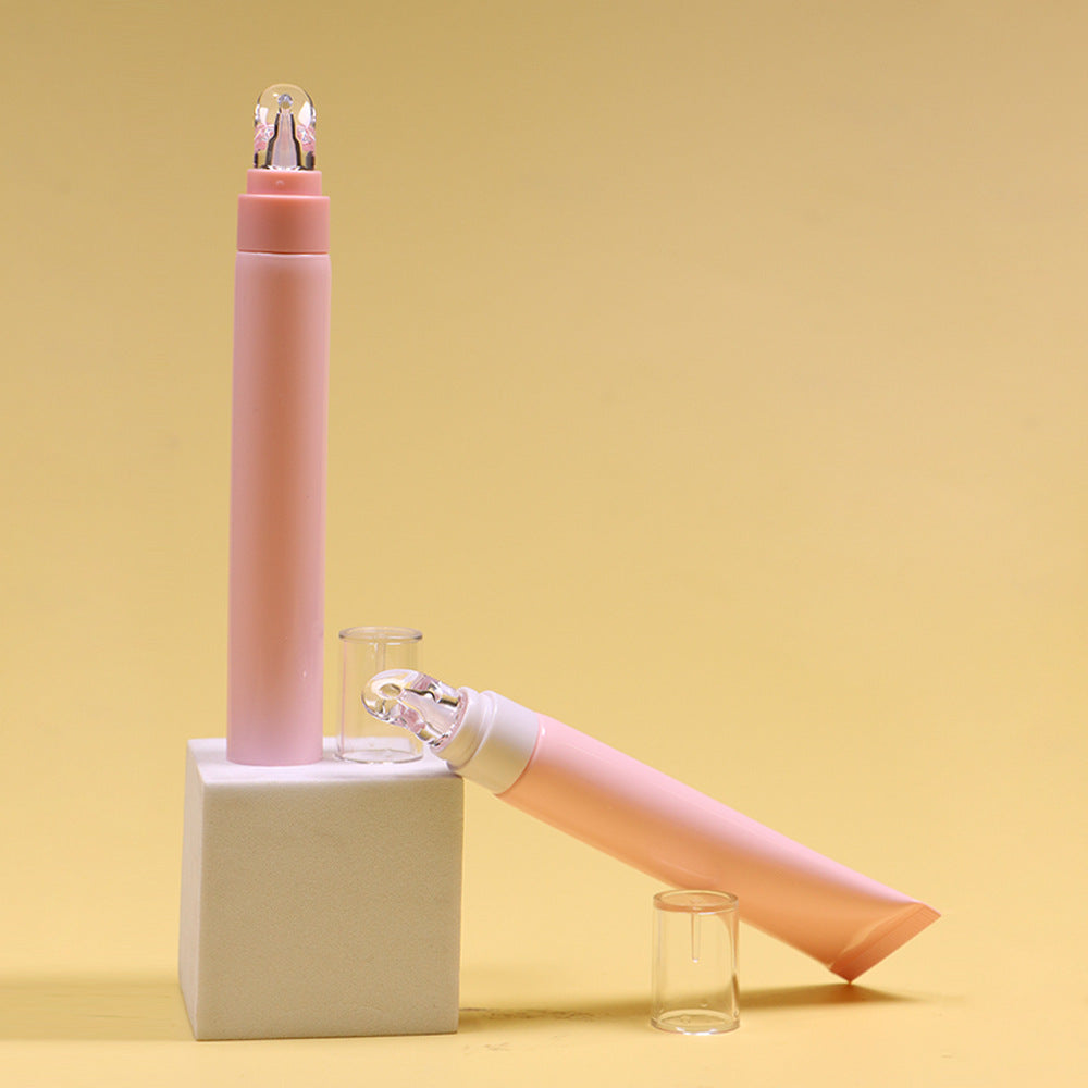 Pink Eye Cream Roller Pen Tube with Massaging Ball Applicator | Cosmetic Packaging
