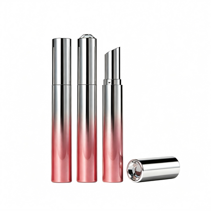 Round Snap-Fit Lipstick Tube – Flat & Diamond Cap | ABS+AS | 2060A# / 2060B#