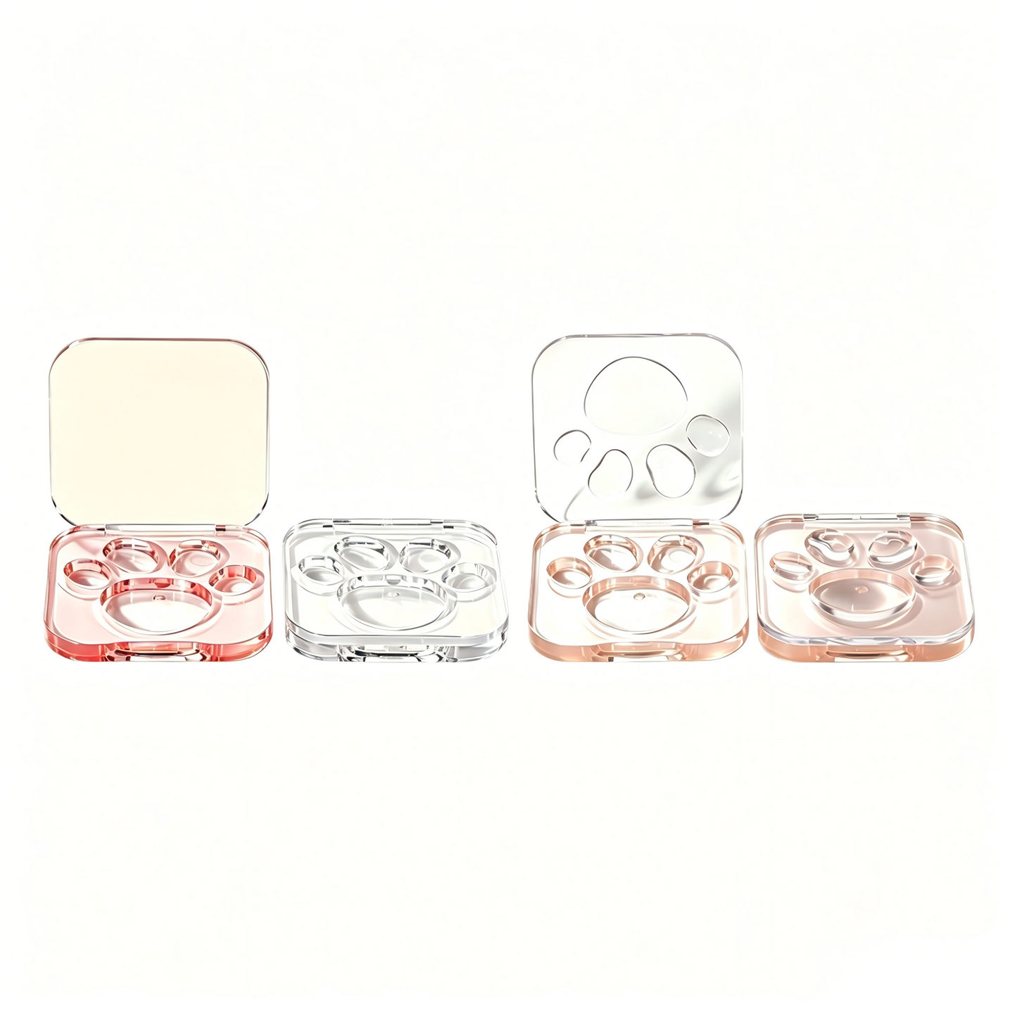 Square Cat Paw Eyeshadow & Blush Compact – Flat & Dome Pan | ABS | 70mm