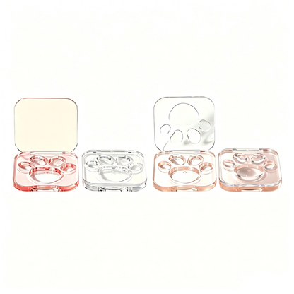Square Cat Paw Eyeshadow & Blush Compact – Flat & Dome Pan | ABS | 70mm