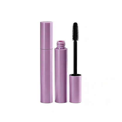 Round Mascara Tube – Purple Glossy | Injection-Blow Molded PP+ABS | 128mm