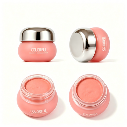 Round Mushroom-Cap Lip Mud & Lip Mask Jar – Transparent Body | ABS+AS