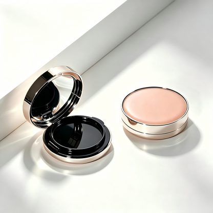 Round Magnetic Air Cushion Compact – Rose Gold ABS | Empty Cosmetic Packaging