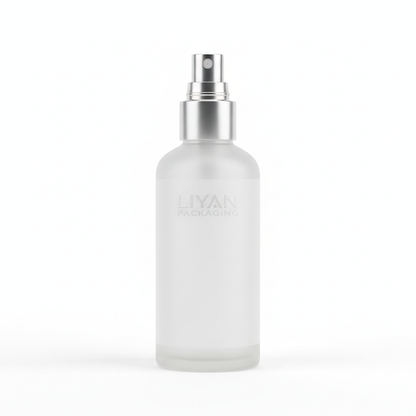 LIYAN PACKAGING frosted spray bottle back view