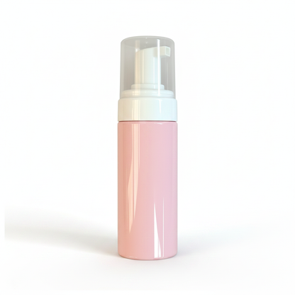 Pastel Foam Pump Bottle - pink single angled view