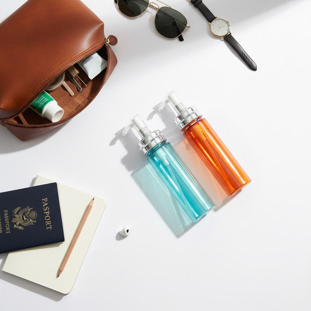 120ml lotion pump bottle - travel scene