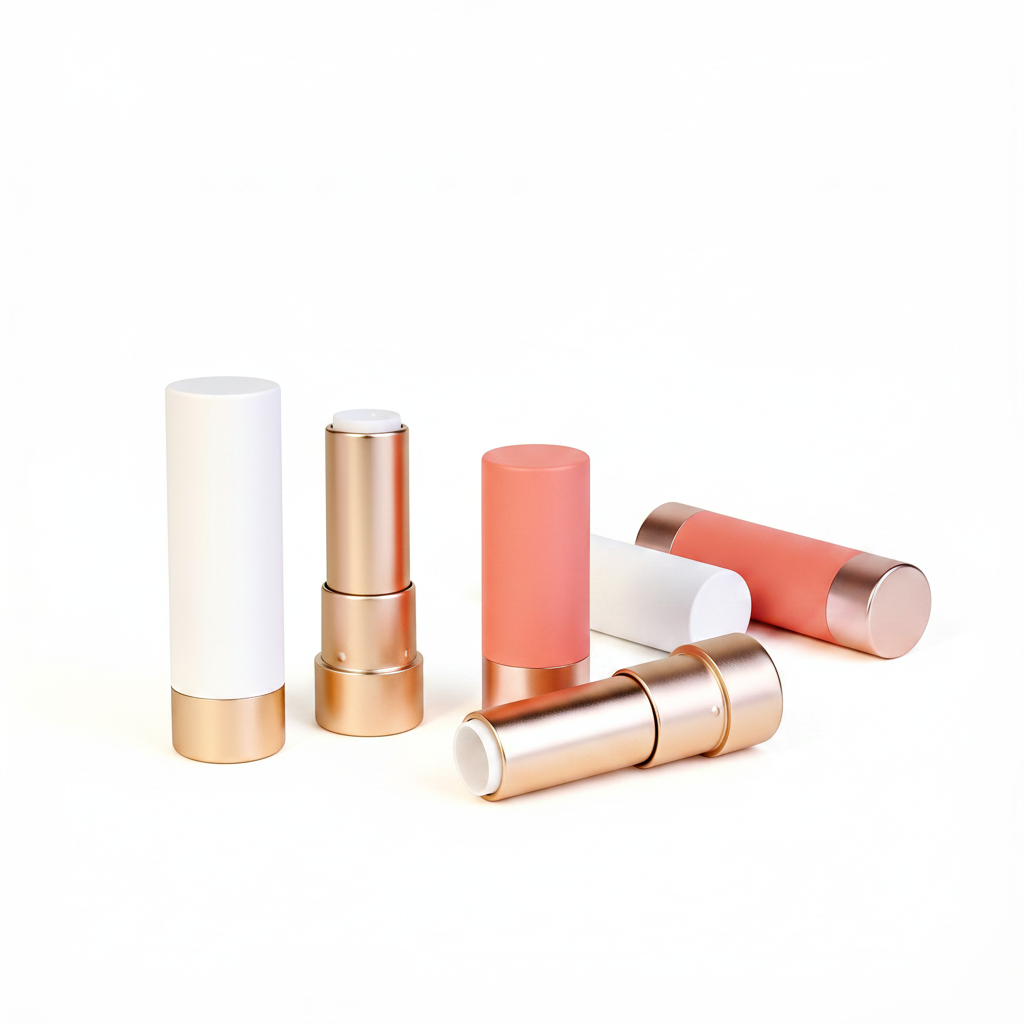 Round lipstick tubes all color variants B2B showcase