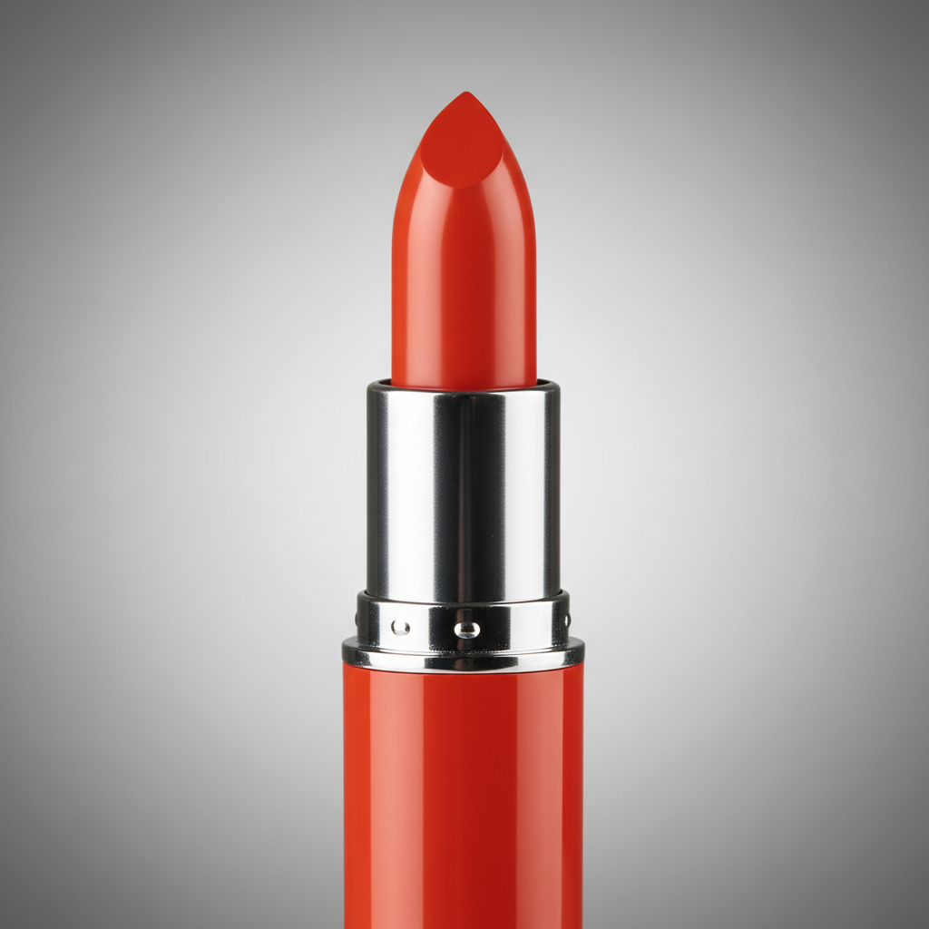 LYH002 lipstick tube chrome collar close-up detail shot