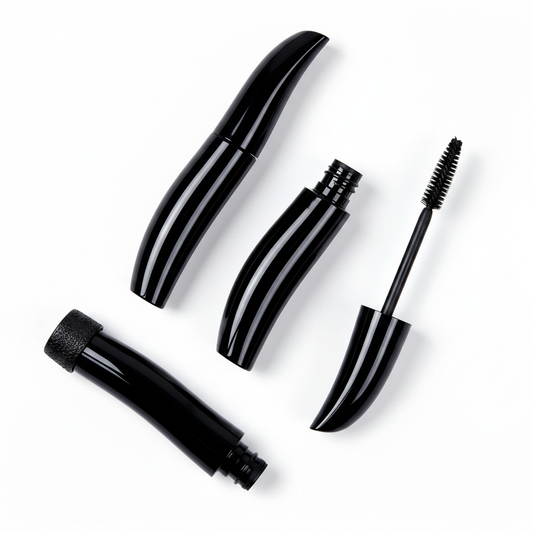 LYH004 three S-shape mascara tubes diagonal display catalog shot