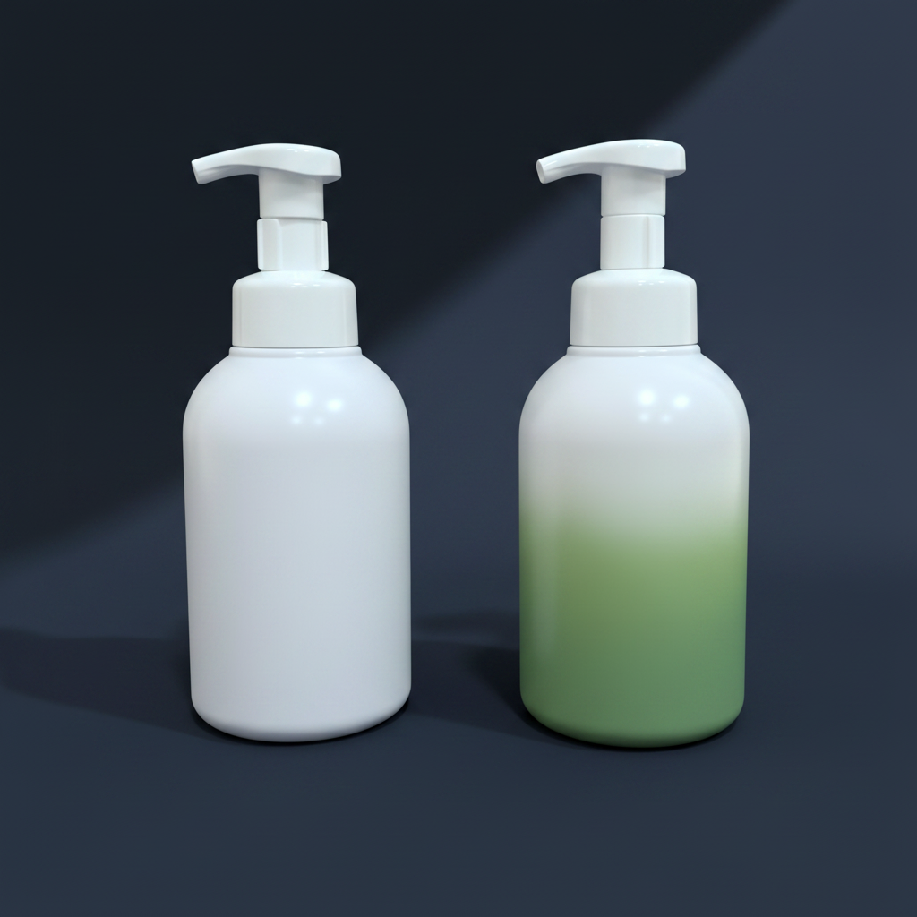 600ml Foam Pump Bottle - dark background premium display