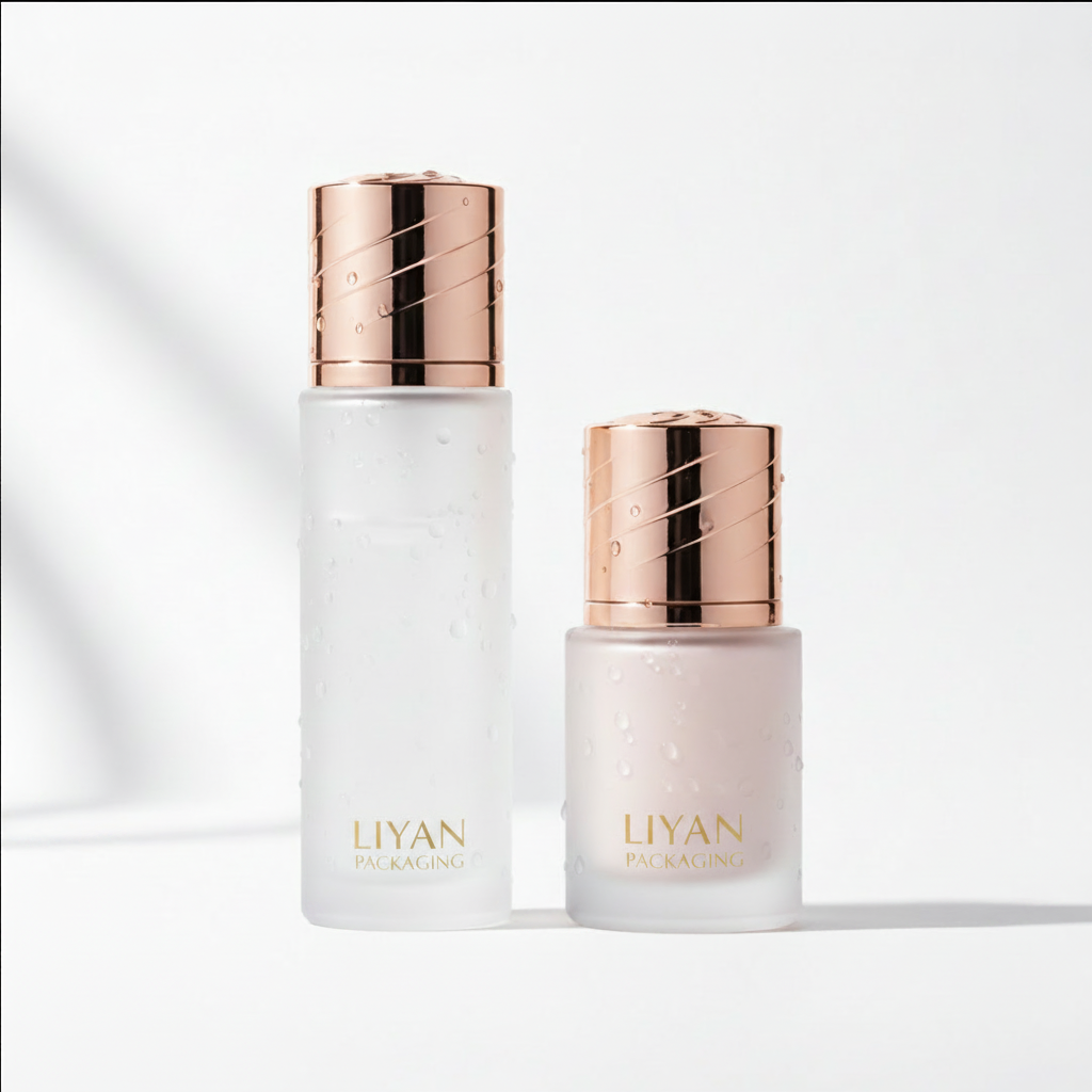 Skincare bottle set 45-degree angle - LIYAN PACKAGING