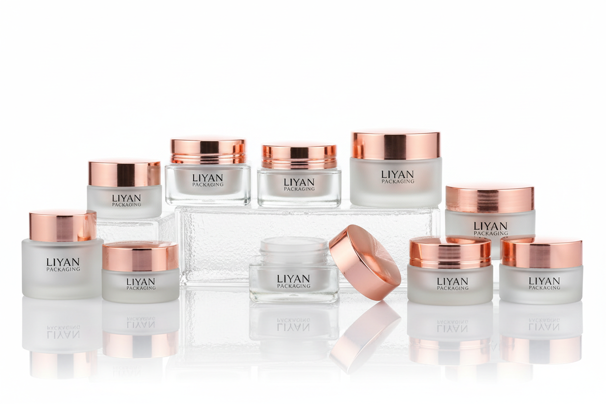 LIYAN PACKAGING luxury glass cream jars multi-shape collection