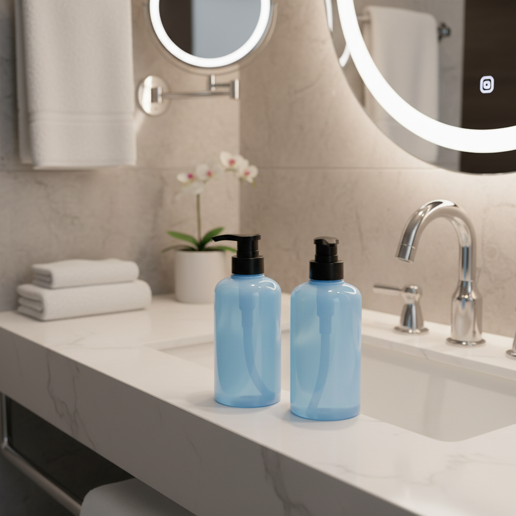 400ml Round Shoulder Lotion Pump Bottle - hotel amenity scene