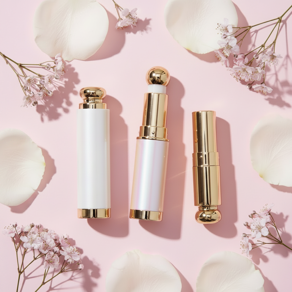 Rose petals romantic flat lay