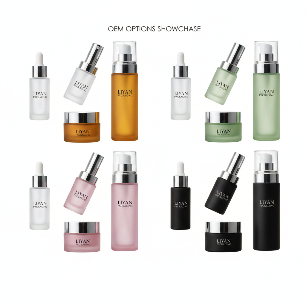 Color customization options - frosted white, amber, pink, green, black