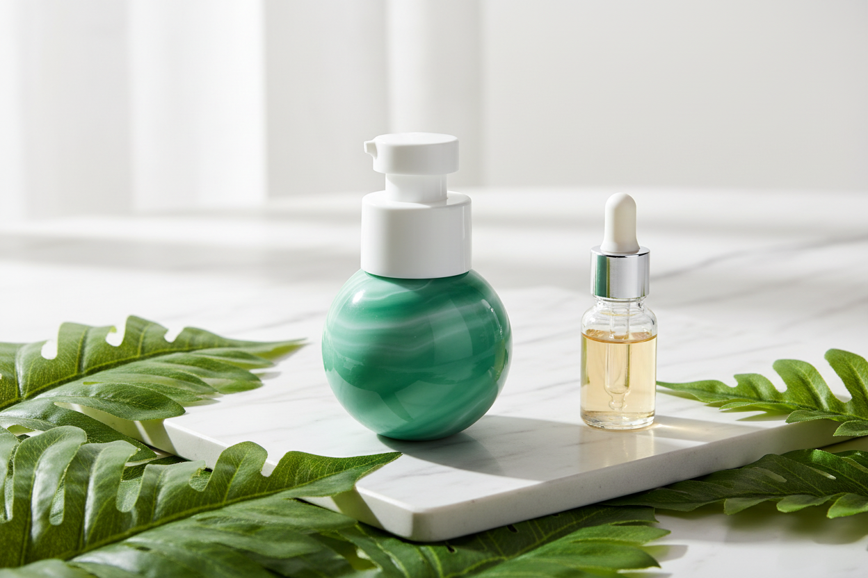 Lotion Pump 24/410 Round Ball | Stone Texture | OEM