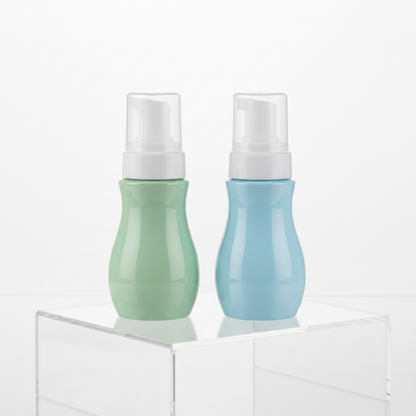 100ml PET Waist-Shape Foaming Pump Bottle | Facial Cleanser & Hand Wash Dispenser